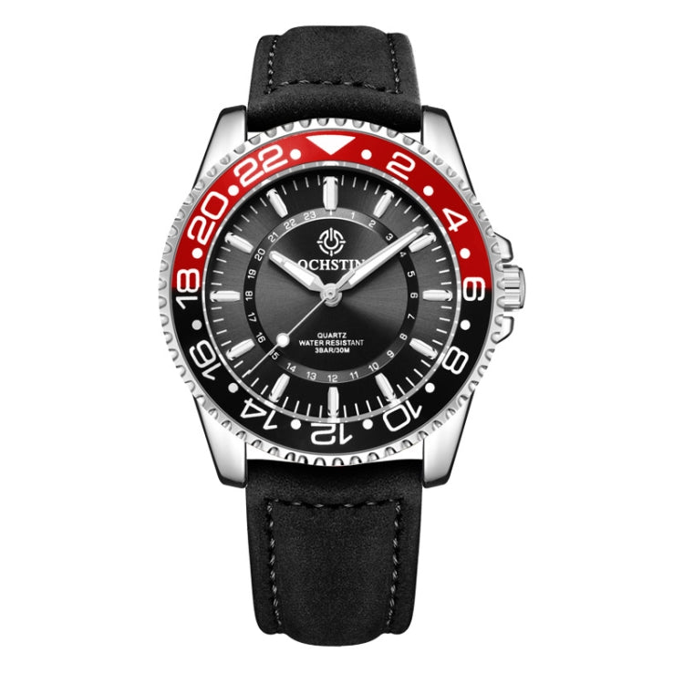 Multifunctional Quartz Waterproof Luminous Men Leather Watch, OCHSTIN 7019G