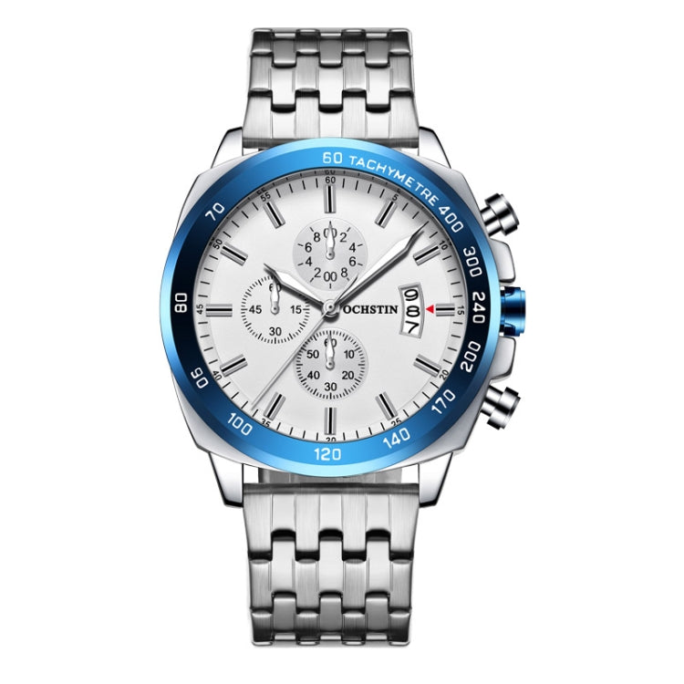 Multifunctional Quartz Waterproof Luminous Steel Strap Men Watch, OCHSTIN 7079