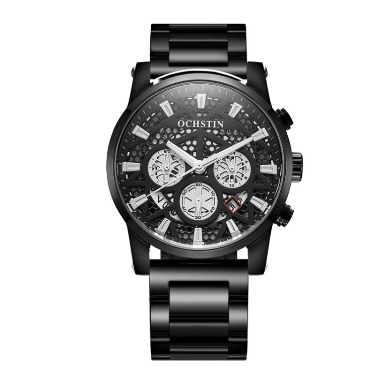 Multifunctional Quartz Waterproof Steel Strap Men Watch, OCHSTIN 7241