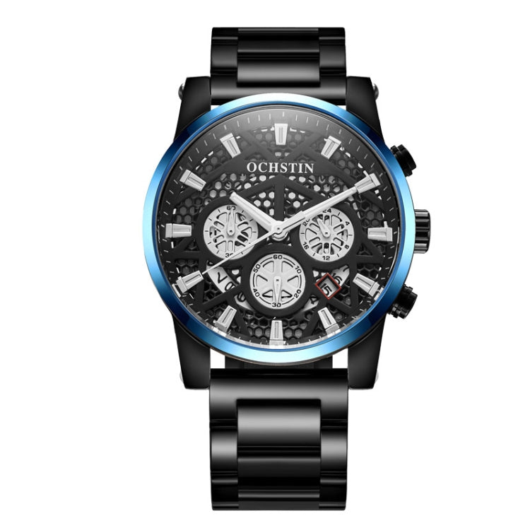 Multifunctional Quartz Waterproof Steel Strap Men Watch, OCHSTIN 7241