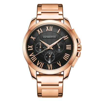 Multifunctional Quartz Waterproof Steel Strap Men Watch, OCHSTIN 7242