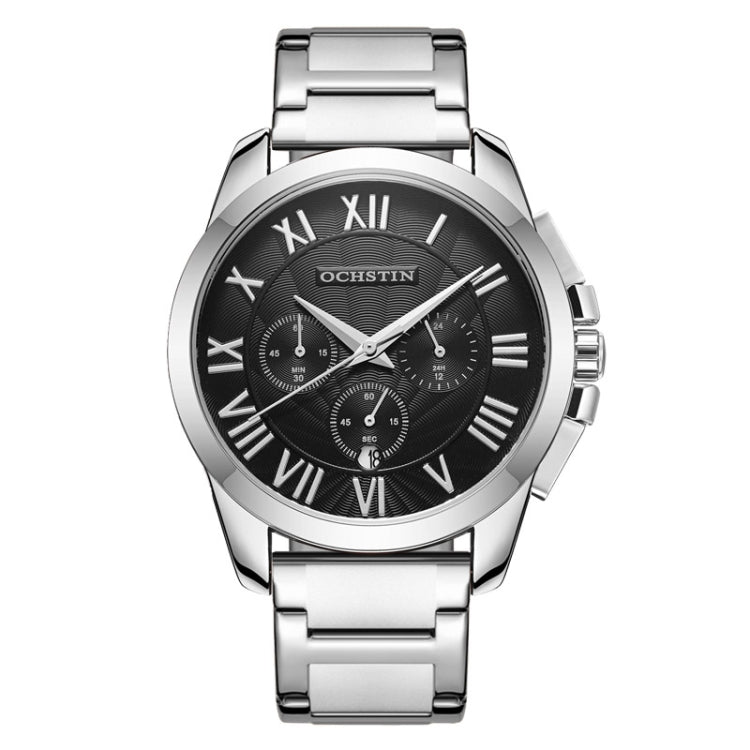 Multifunctional Quartz Waterproof Steel Strap Men Watch, OCHSTIN 7242