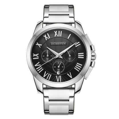 Multifunctional Quartz Waterproof Steel Strap Men Watch, OCHSTIN 7242