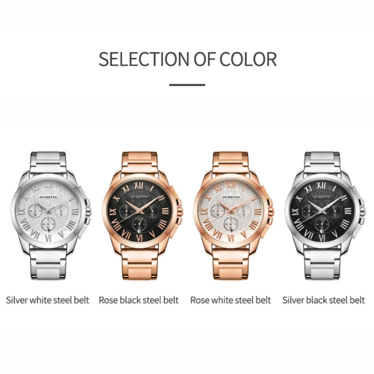 Multifunctional Quartz Waterproof Steel Strap Men Watch, OCHSTIN 7242
