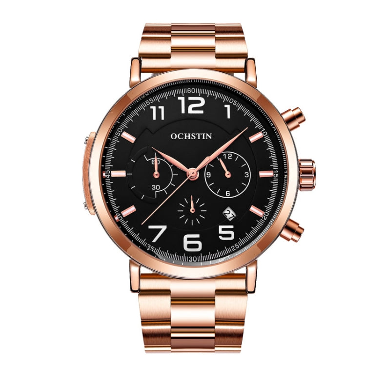 Men Fashion Steel Strap Multifunctional Quartz Watch, OCHSTIN 7243