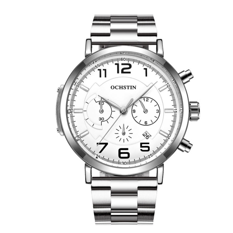 Men Fashion Steel Strap Multifunctional Quartz Watch, OCHSTIN 7243