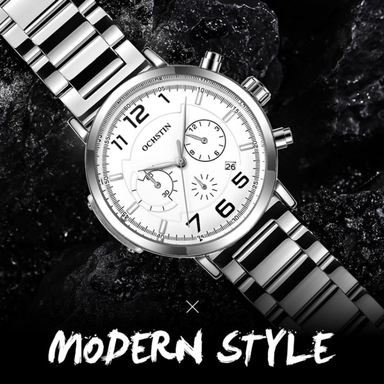 Men Fashion Steel Strap Multifunctional Quartz Watch, OCHSTIN 7243