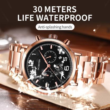Men Fashion Steel Strap Multifunctional Quartz Watch, OCHSTIN 7243