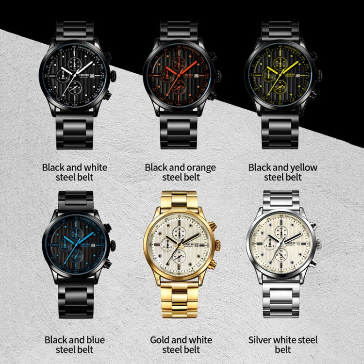 Fashion Steel Strap Multifunctional Quartz Men Watch, OCHSTIN 7244