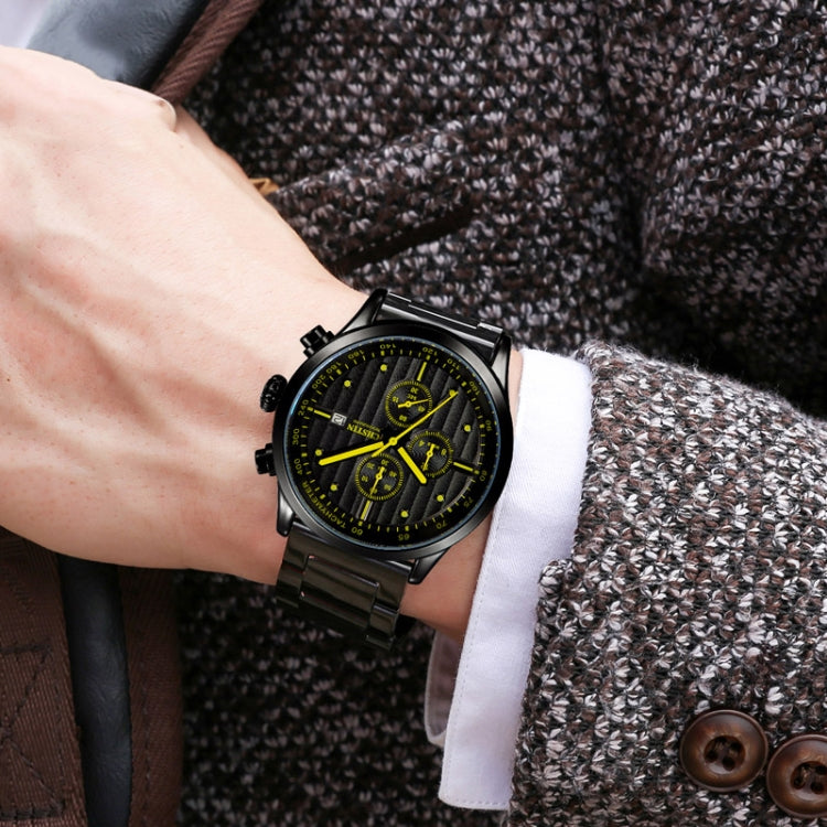 Fashion Steel Strap Multifunctional Quartz Men Watch, OCHSTIN 7244