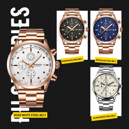 Fashion Steel Strap Multifunctional Quartz Men Watch, OCHSTIN 7245