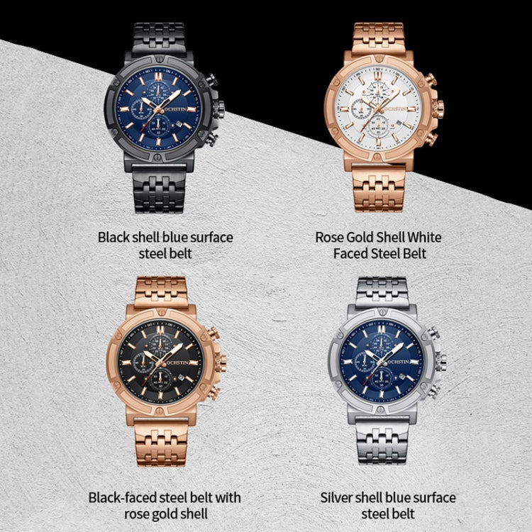 Fashion Steel Strap Multifunctional Quartz Men Watch, OCHSTIN 7247