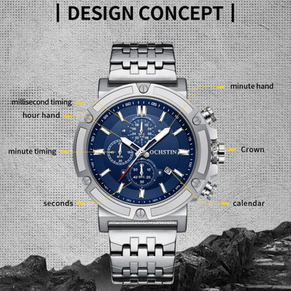 Fashion Steel Strap Multifunctional Quartz Men Watch, OCHSTIN 7247