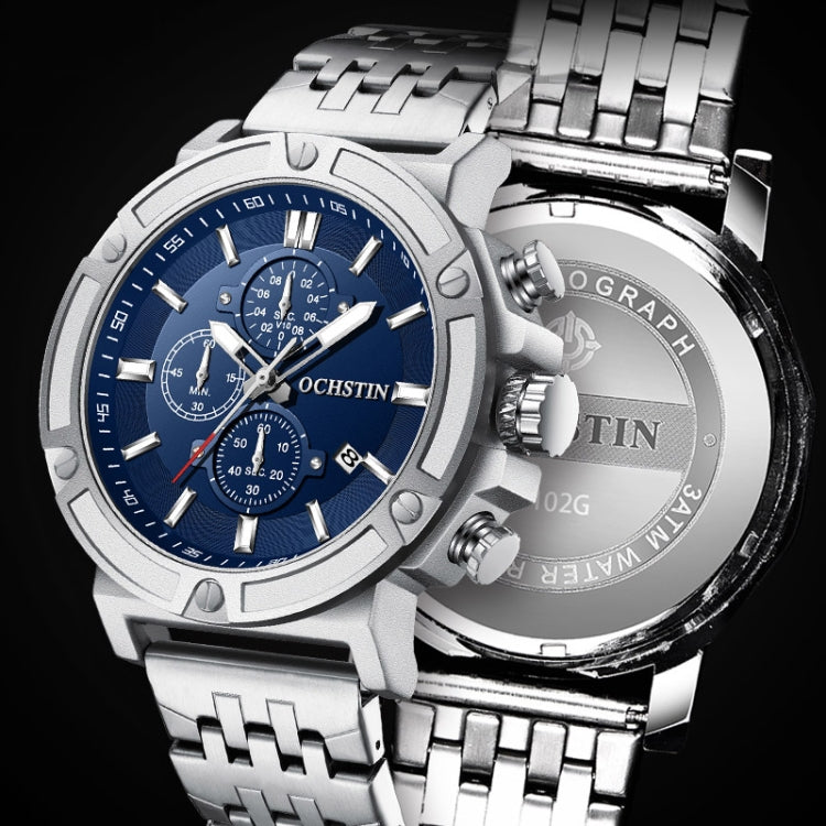 Fashion Steel Strap Multifunctional Quartz Men Watch, OCHSTIN 7247