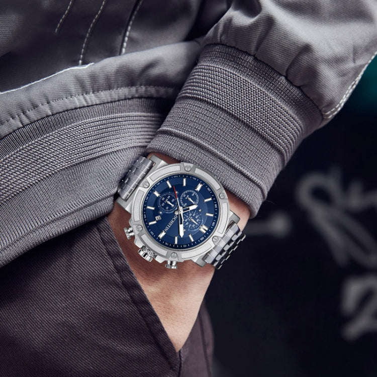 Fashion Steel Strap Multifunctional Quartz Men Watch, OCHSTIN 7247
