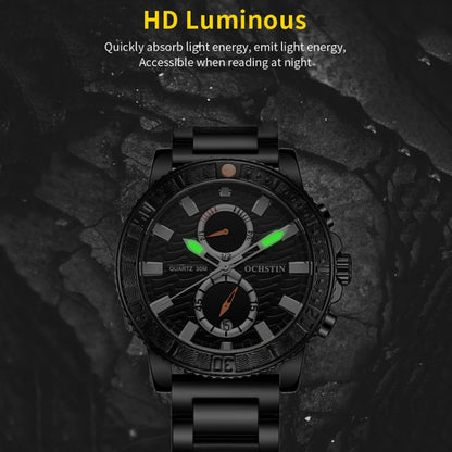 Fashion Steel Strap Multifunctional Quartz Men Watch, OCHSTIN 7250