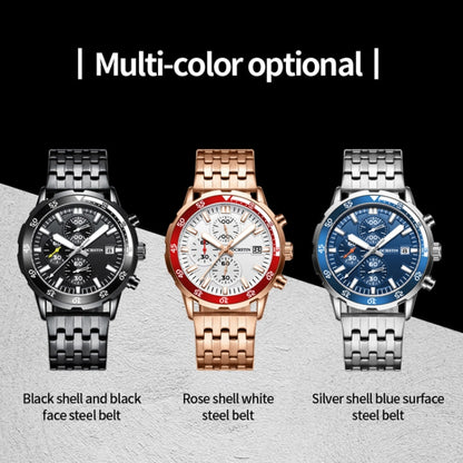 Fashion Steel Strap Multifunctional Quartz Men Watch, OCHSTIN 7252