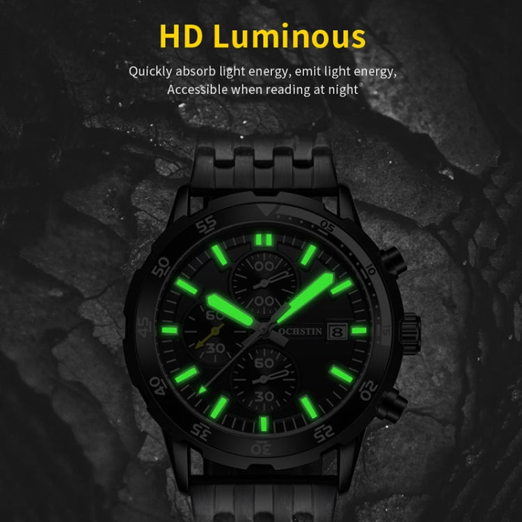 Fashion Steel Strap Multifunctional Quartz Men Watch, OCHSTIN 7252