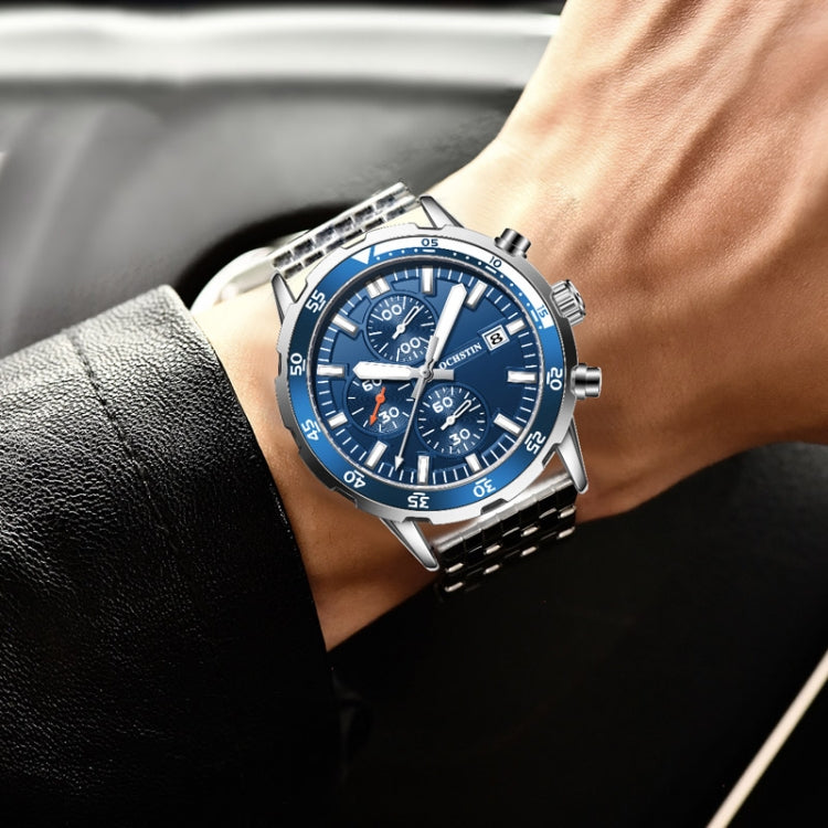 Fashion Steel Strap Multifunctional Quartz Men Watch, OCHSTIN 7252