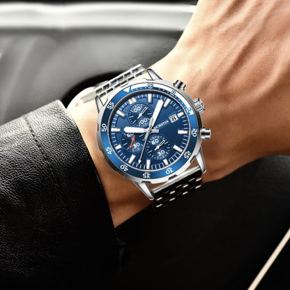 Fashion Steel Strap Multifunctional Quartz Men Watch, OCHSTIN 7252
