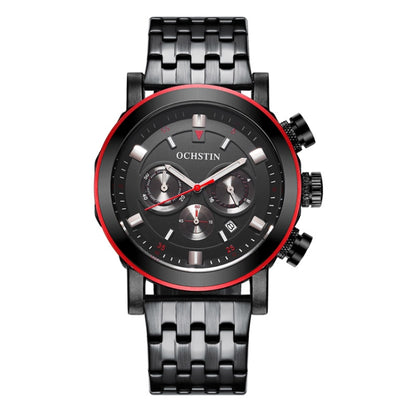 Fashion Steel Strap Multifunctional Quartz Men Watch, OCHSTIN 7254