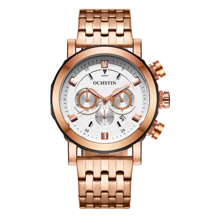 Fashion Steel Strap Multifunctional Quartz Men Watch, OCHSTIN 7254