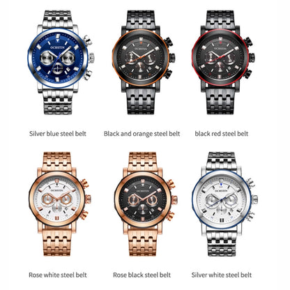 Fashion Steel Strap Multifunctional Quartz Men Watch, OCHSTIN 7254