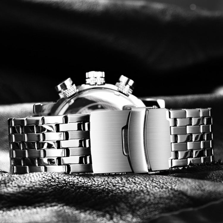 Fashion Steel Strap Multifunctional Quartz Men Watch, OCHSTIN 7254