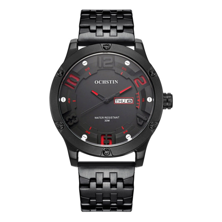 Fashion Steel Strap Day-date Quartz Men Watch, OCHSTIN 7255