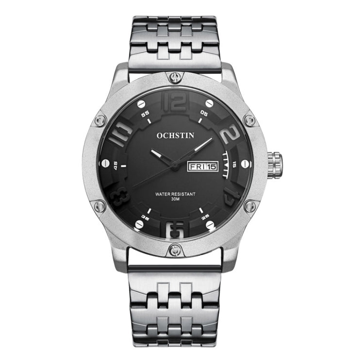 Fashion Steel Strap Day-date Quartz Men Watch, OCHSTIN 7255