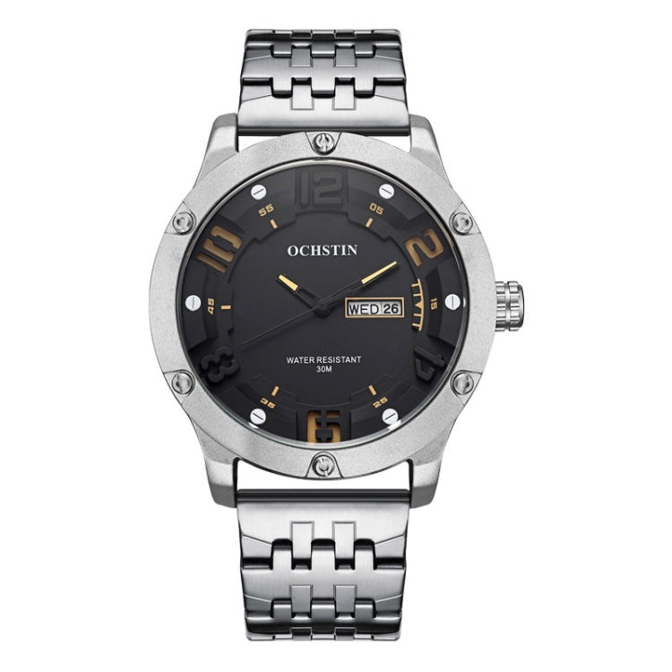 Fashion Steel Strap Day-date Quartz Men Watch, OCHSTIN 7255