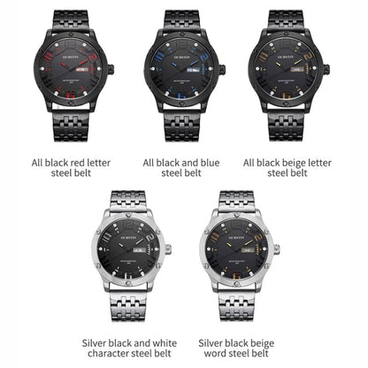Fashion Steel Strap Day-date Quartz Men Watch, OCHSTIN 7255