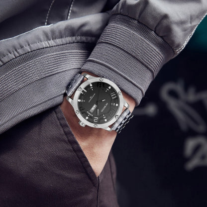 Fashion Steel Strap Day-date Quartz Men Watch, OCHSTIN 7255