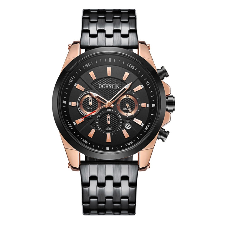 Fashion Steel Strap Multifunctional Quartz Men Watch, OCHSTIN 7256