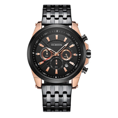 Fashion Steel Strap Multifunctional Quartz Men Watch, OCHSTIN 7256