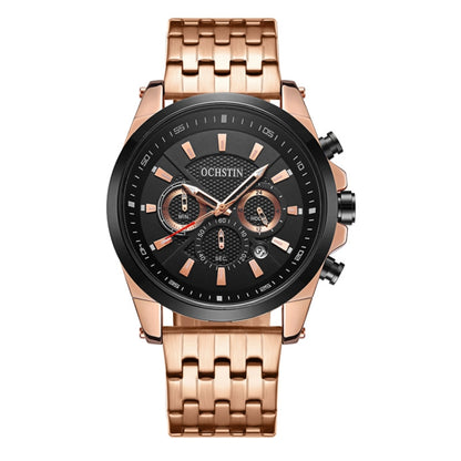 Fashion Steel Strap Multifunctional Quartz Men Watch, OCHSTIN 7256