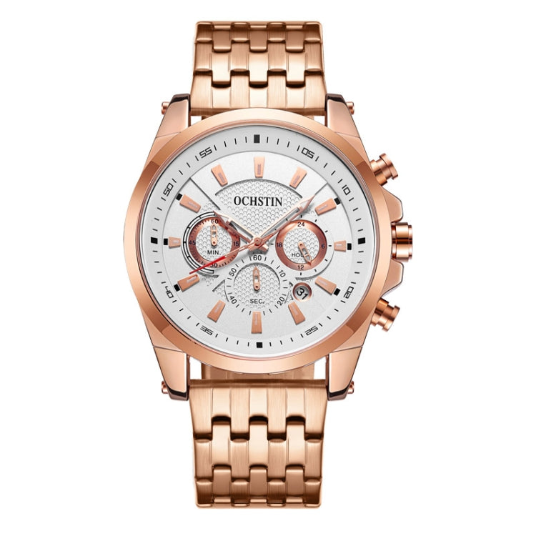 Fashion Steel Strap Multifunctional Quartz Men Watch, OCHSTIN 7256