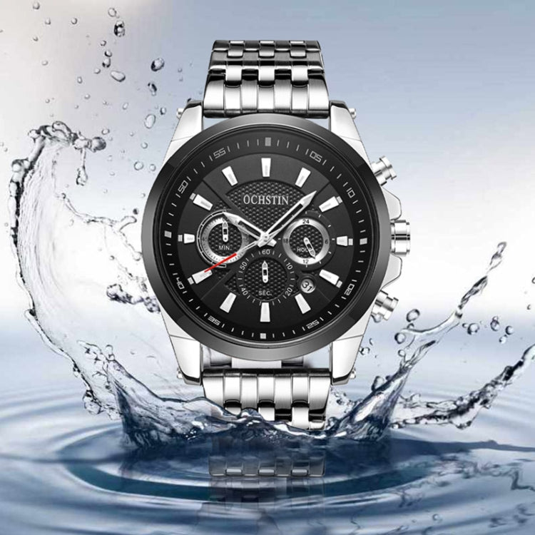 Fashion Steel Strap Multifunctional Quartz Men Watch, OCHSTIN 7256