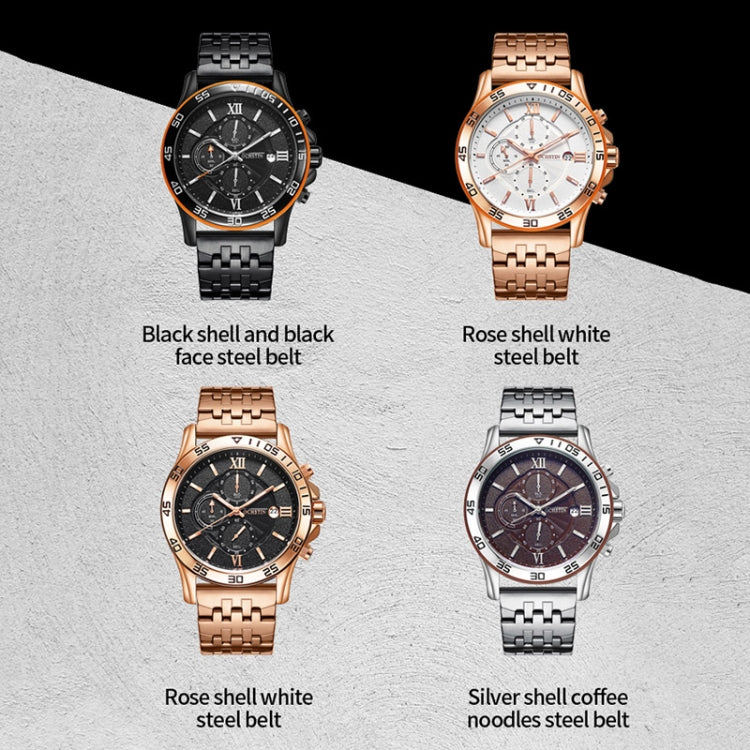 Fashion Steel Strap Multifunctional Quartz Men Watch, OCHSTIN 7257