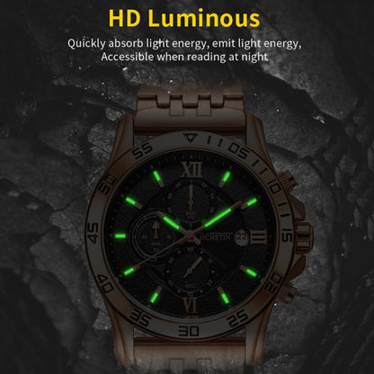 Fashion Steel Strap Multifunctional Quartz Men Watch, OCHSTIN 7257