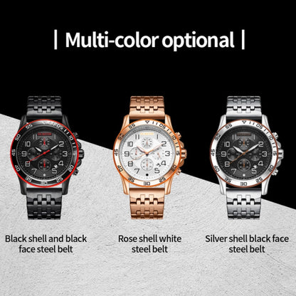 Fashion Steel Strap Multifunctional Quartz Men Watch, OCHSTIN 7258