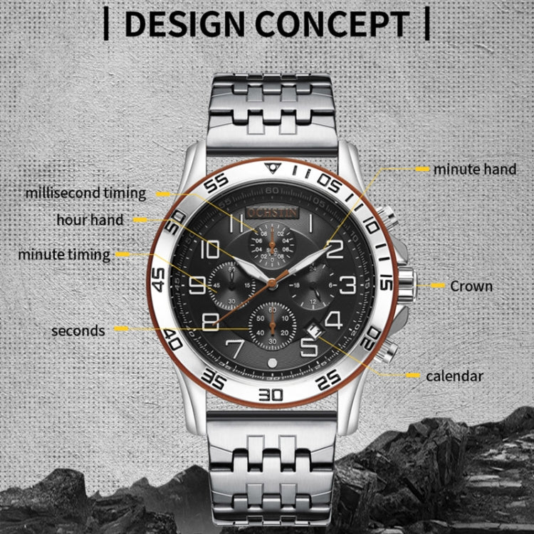 Fashion Steel Strap Multifunctional Quartz Men Watch, OCHSTIN 7258