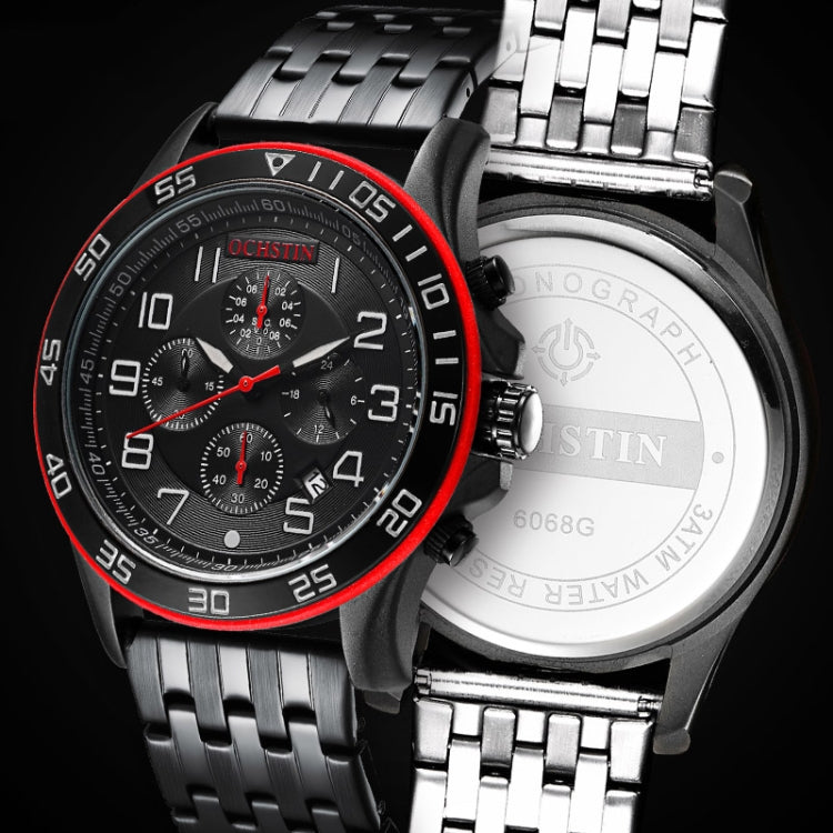 Fashion Steel Strap Multifunctional Quartz Men Watch, OCHSTIN 7258