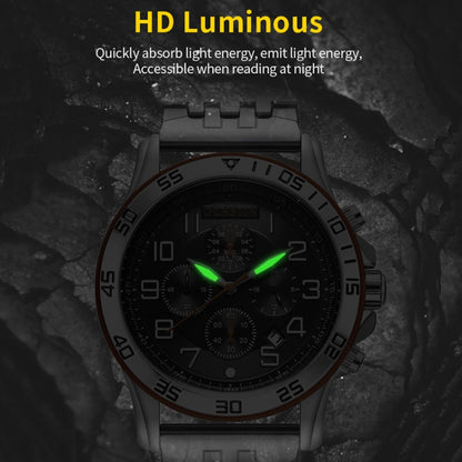 Fashion Steel Strap Multifunctional Quartz Men Watch, OCHSTIN 7258