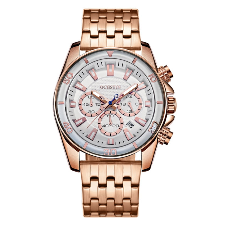 Fashion Steel Strap Multifunctional Quartz Men Watch, OCHSTIN 7259