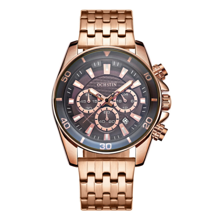 Fashion Steel Strap Multifunctional Quartz Men Watch, OCHSTIN 7259