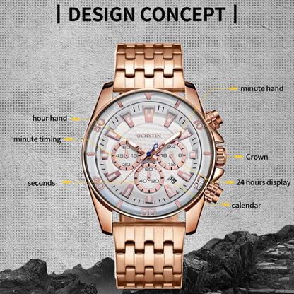 Fashion Steel Strap Multifunctional Quartz Men Watch, OCHSTIN 7259