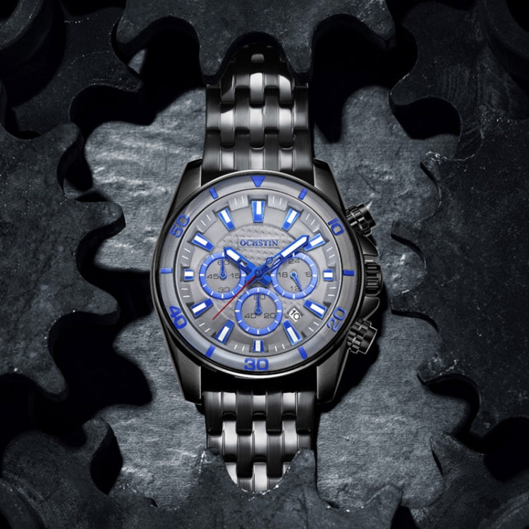 Fashion Steel Strap Multifunctional Quartz Men Watch, OCHSTIN 7259