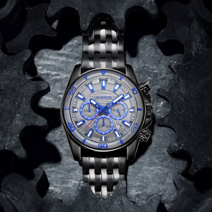 Fashion Steel Strap Multifunctional Quartz Men Watch, OCHSTIN 7259