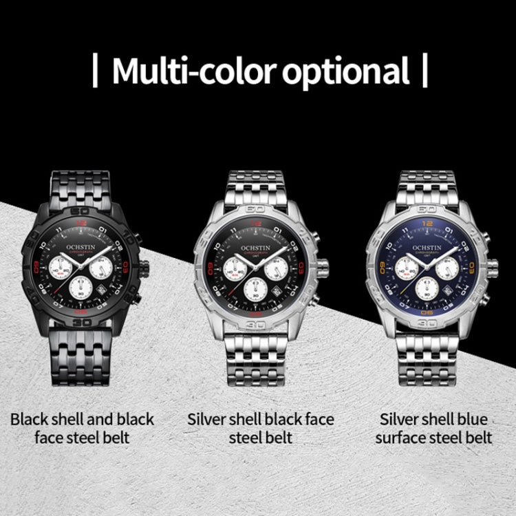 Fashion Steel Strap Multifunctional Quartz Men Watch, OCHSTIN 7260